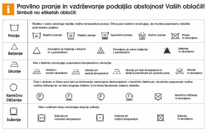 Vzdrževanje oblačil