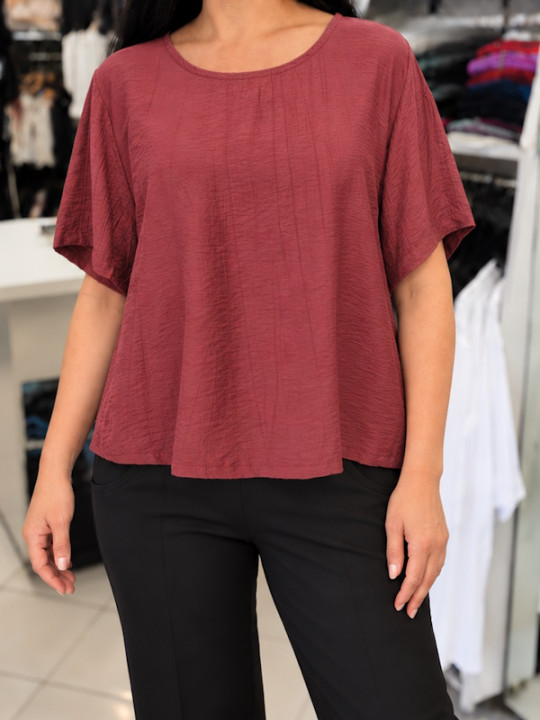 Ženska majica P6210 bordo rdeča