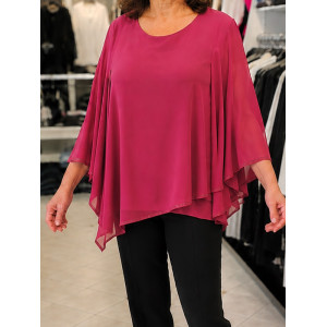 Elegantna bluza T5008 bordo rdeča