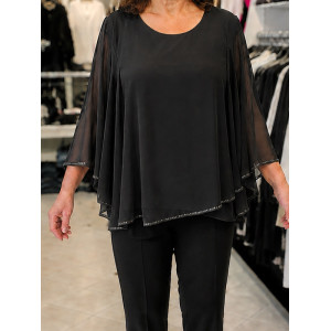 Elegantna bluza T5008 črna