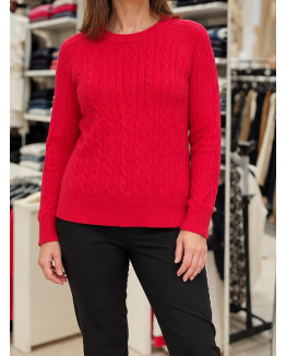 Ženski pulover J6416 rdeč Ženski pulover J6416 rdeč
