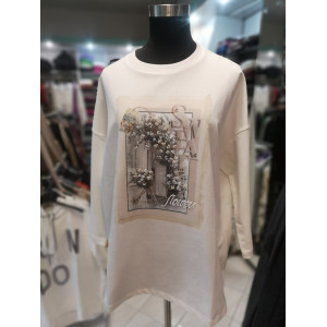 Ženska majica s 3-4 rokavi ES172 bela