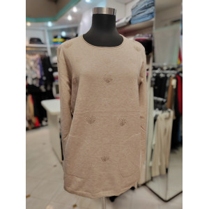 Ženski pulover J5128 bež