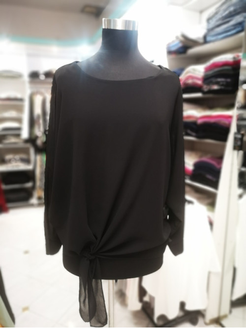 Bluza s 3-4 rokavi J5072 črna