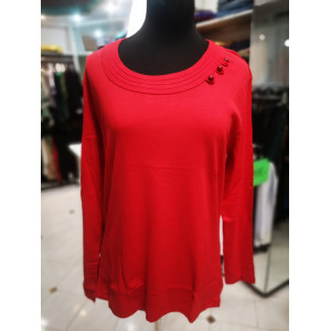 Bombažna ženska majica J5031 rdeča