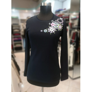 Bombažna ženska majica Tina modra 38