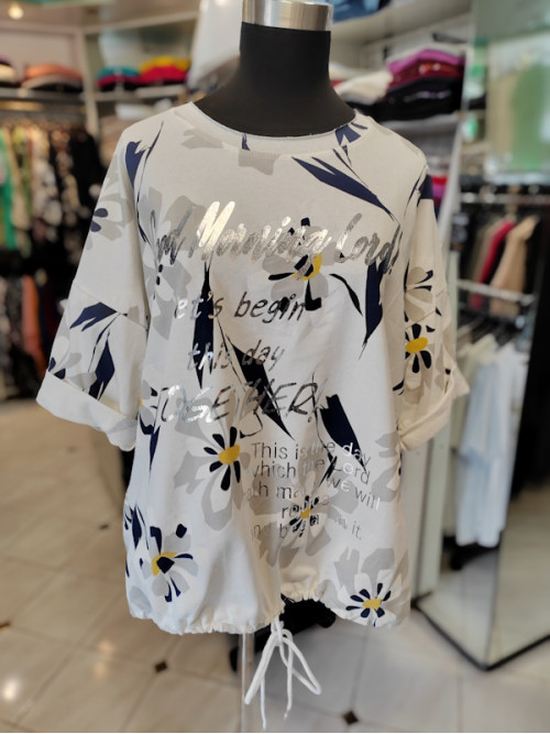 Ženska bombažna majica s 3-4 rokavi P6035-2