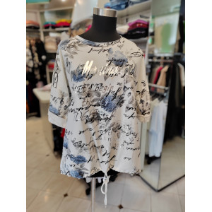 Ženska bombažna majica s 3-4 rokavi P6035-1