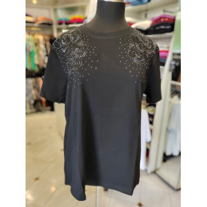 Ženska bombažna majica P6030 črna