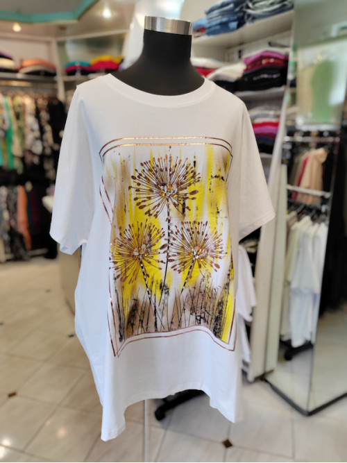 Ženska majica za močnejše postave P6036-1