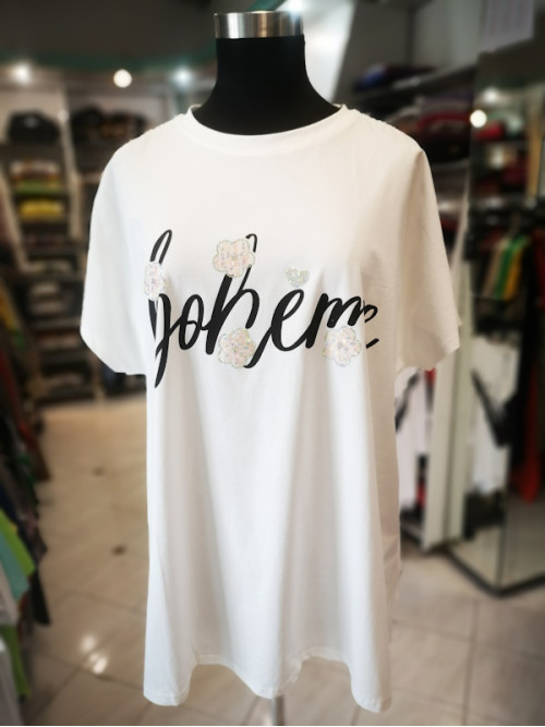 Ženska majica za močnejše postave ZS5004 bela