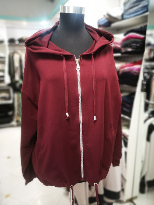 Ženska jopica T5091 bordo rdeča