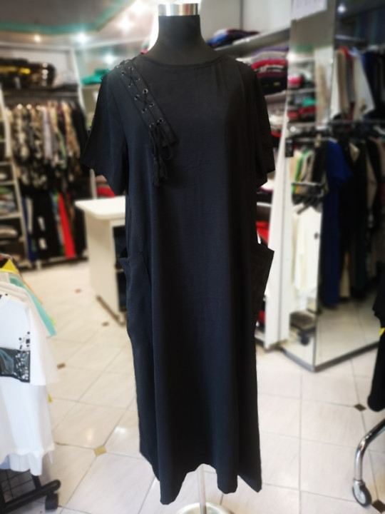Ženska obleka: t5066 črna