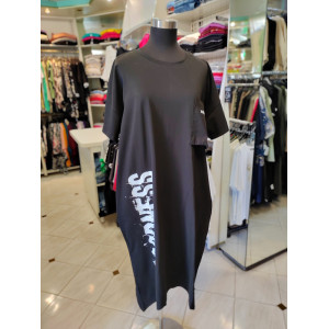 Asimetrična obleka za močnejše postave T6045