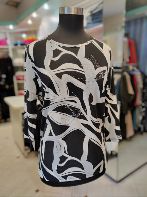 Ženska majica s 3-4 rokavi J5131 bela