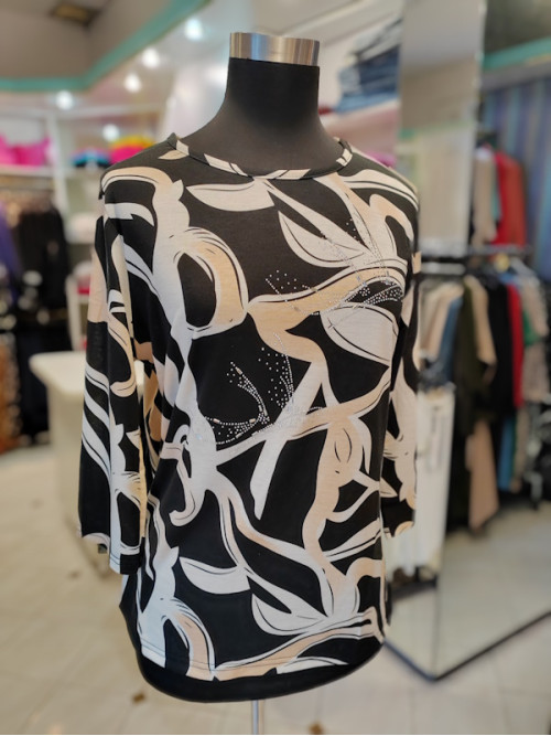 Ženska majica s 3-4 rokavi J5131 bež