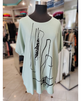 Modna majica T6007 zelena