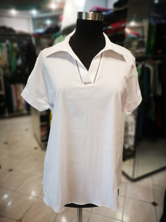 Bela ženska bluza TU079 Bela ženska bluza TU079