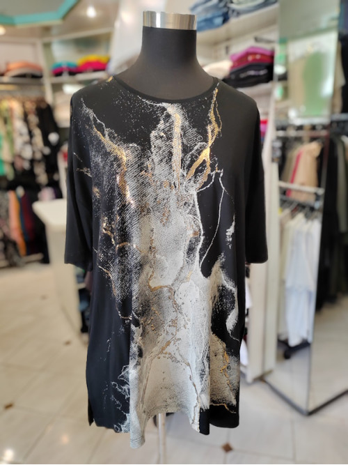 Modna ženska majica T6026 črna