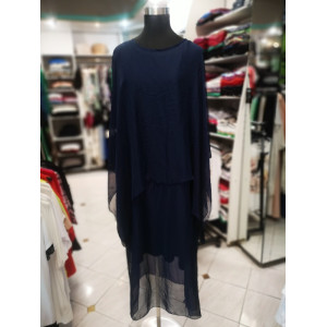 Ženska poletna obleka S5102 modra