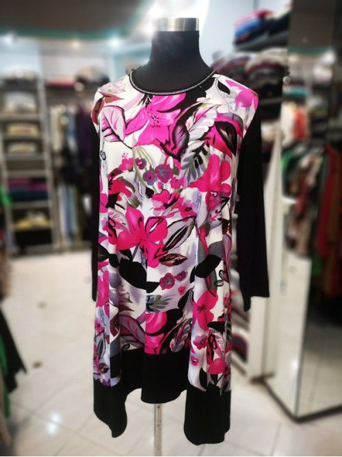 Elegantna tunika HS509 roza - do velikosti 54