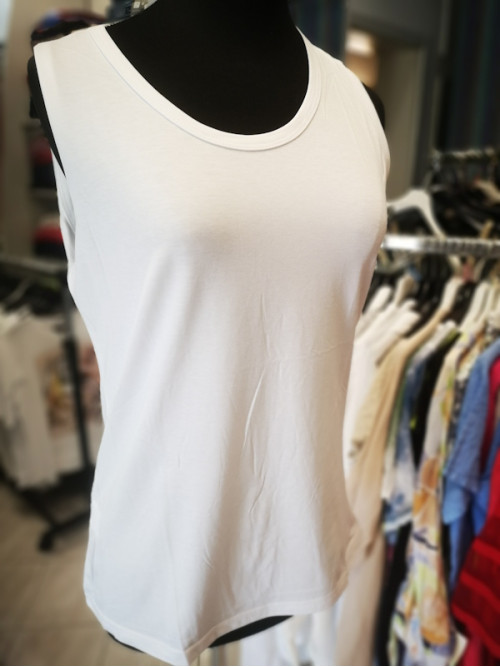 Ženska majica brez rokavov S5108 bela