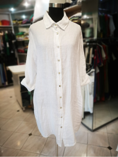 Lanena dolga srajca S5196