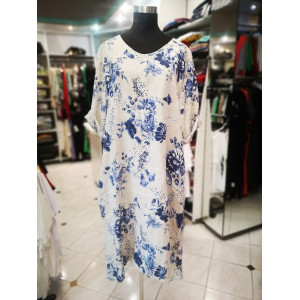 Lanena poletna obleka S5100