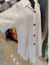Lanena srajca P6116 bela