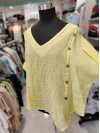 Lanena majica P6123 rumena