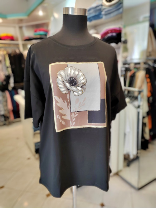 Ženska majica T6074 črna