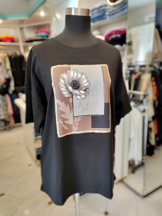 Ženska majica T6074 črna