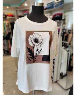 Ženska majica T6074 bela