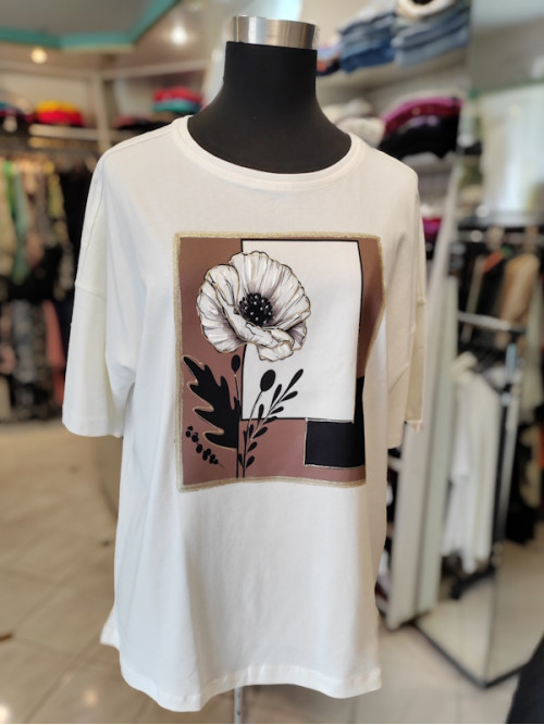 Ženska majica T6074 bela