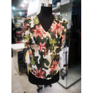 Modna bombažna majica S5147 zelena