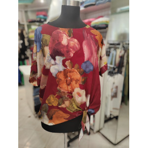 Viskozna majica P6211 bordo rdeča