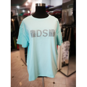 Ženska majica s kratkimi rokavi T5022 modra