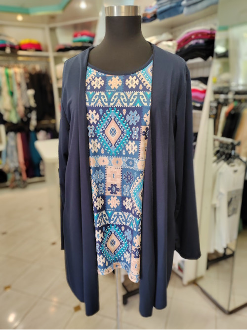 Ženska majica P6059 modra