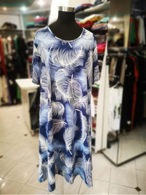 Ženska obleka za močnejše postave S5098-1