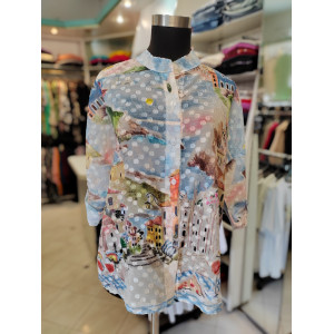 Modna srajca s 3-4 rokavi P6031