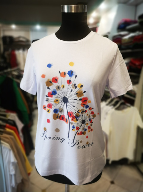 Bombažna majica TU037 bela