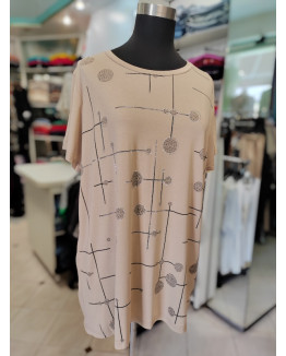 Ženska majica za močnejše postave P6027 bež