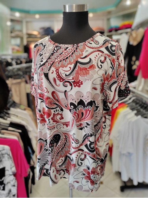 Ženska majica s kratkimi rokavi P6026 rdeča