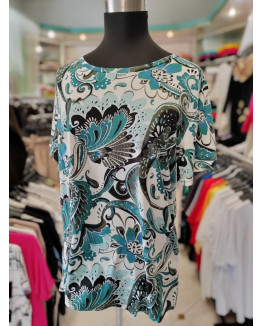 Ženska majica s kratkimi rokavi P6026 zelena