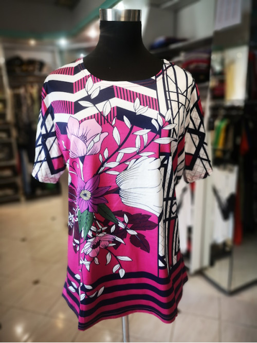 Ženska majica s kratkimi rokavi S5002 roza