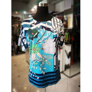 Ženska majica s kratkimi rokavi S5002 turkizna