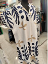 Ženska obleka za močnejše postave P6133 modra Ženska obleka za močnejše postave P6133 modra