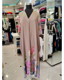 Ženska obleka P6057 bež