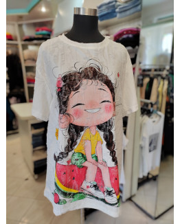 Ženska majica P6042-bela