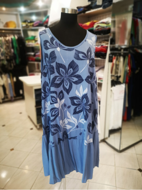 Poletna obleka S5224 modra
